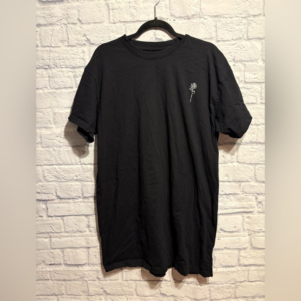 Brunette The Label Black Rose Tshirt Dress S/M